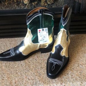 Zara western bootie brand new
